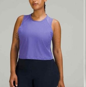 Lululemon Charged Indigo Cropped Tank Top - Sz 6/8